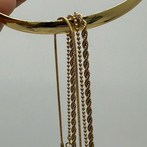 14KT Gold Minimalist Bracelet Set - Picture 4 of 9